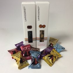 Vrtindegaven med lakrids og chokolade trfler