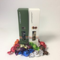 Vrtindegaven med lakrids og chokoladekugler