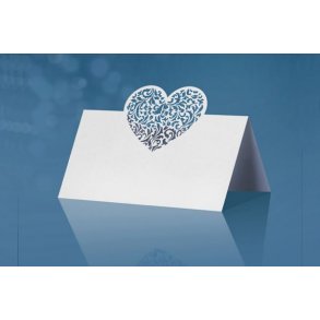 Bordkort hjerte st�ende 10stk