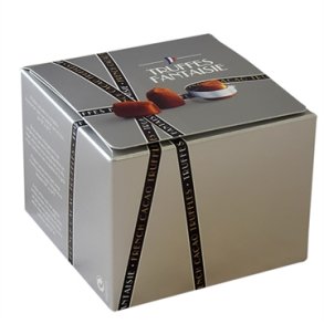 Cacaopudrede Tr�fler med karamel og salt