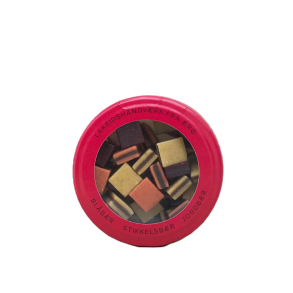 Lakridskonfekt med blbr, stikkelsbr, jordbr fra Hattesens