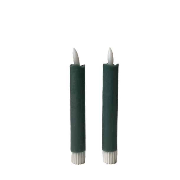 LED kronelys 16cm jade