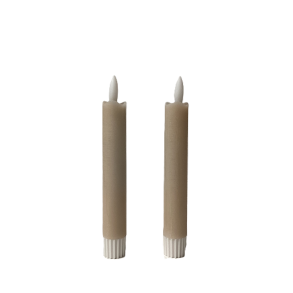 LED kronelys 16cm Sand