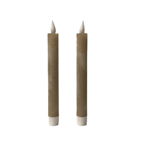 LED kronelys 21cm sand