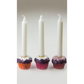 Cupcakes til lys (3 stk)