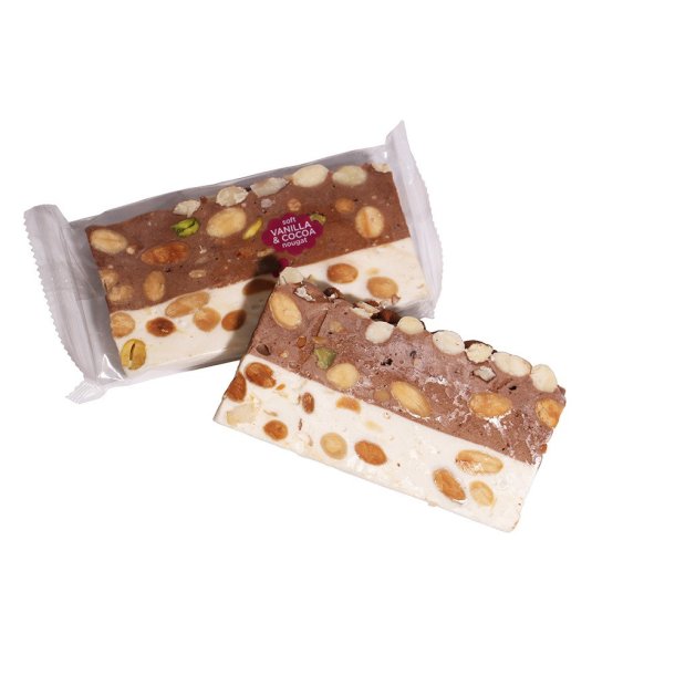 100g Nougat bar med VANILJE og KAKAO
