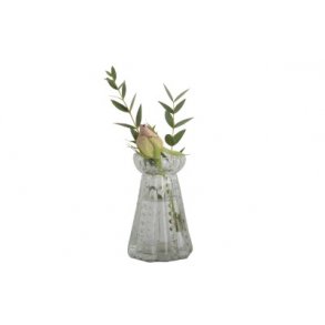 Glas vase med prikm�nster